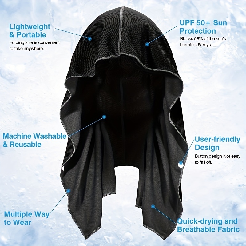 Outdoor Sport Hoodie - 냉각 후드 타월 비치 캠핑 헬스장