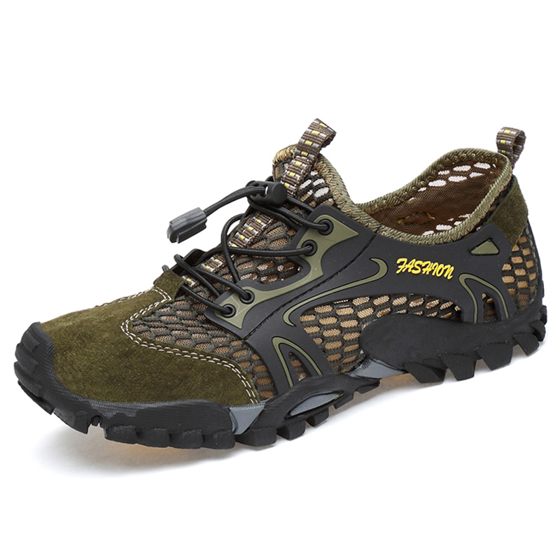 Climbing Shoe Beginner - 여름 통기성 남성 하이킹 신발, 스웨이드