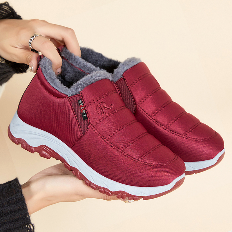 Climbing Shoe Beginner - 여성용 스노우 플랫폼 봉제 신발, 슬립온