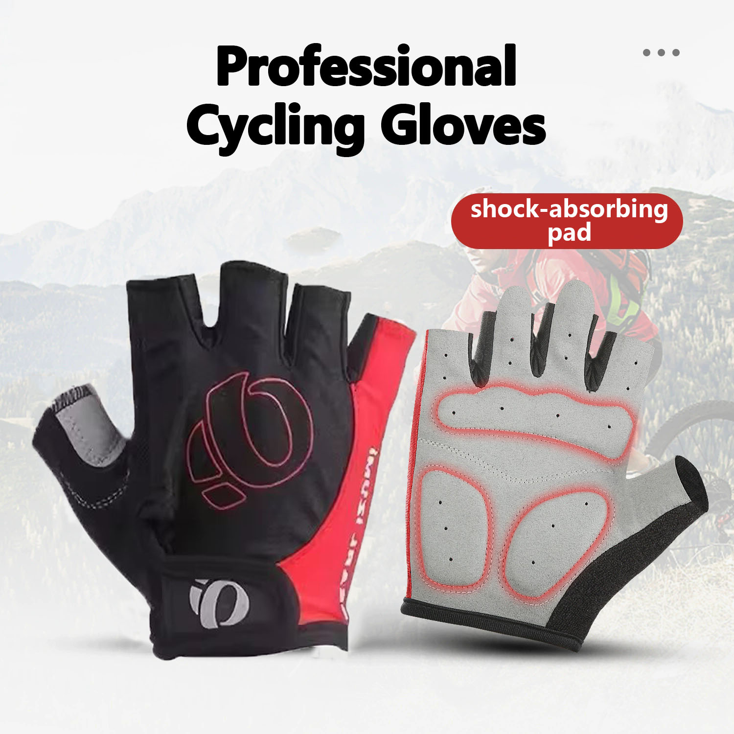 Outdoor Sport Gloves - 야외 사이클링 충격 흡수 하프 핑거