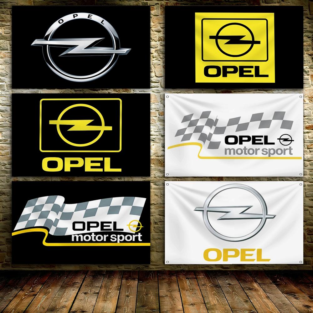Outdoor Sport Background - O-Opels 모터 스포츠 금속 로고 플래그