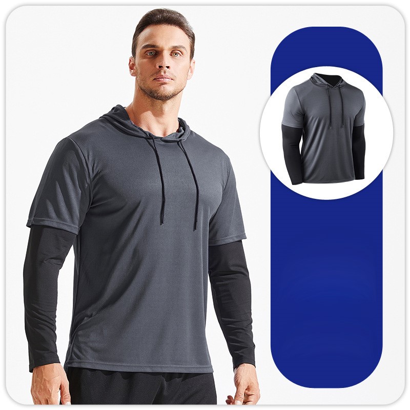 Outdoor Sport Hoodie - 남성 야외 러닝 피트니스 티셔츠 후드