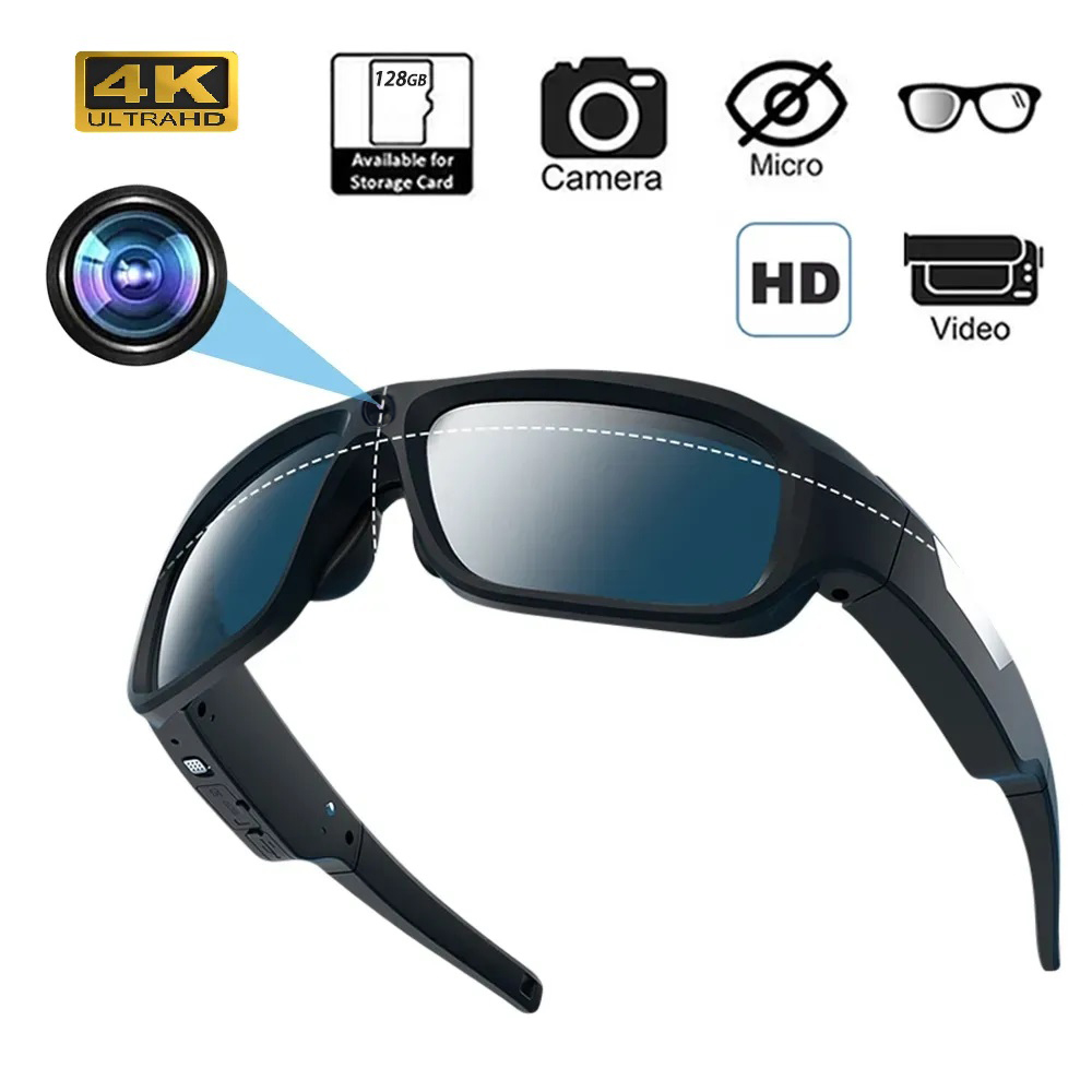 4K HD 스마트 안경 카메라 미니 아이웨어 캠코더,  - Outdoor Sport Activity 리뷰 및 가격