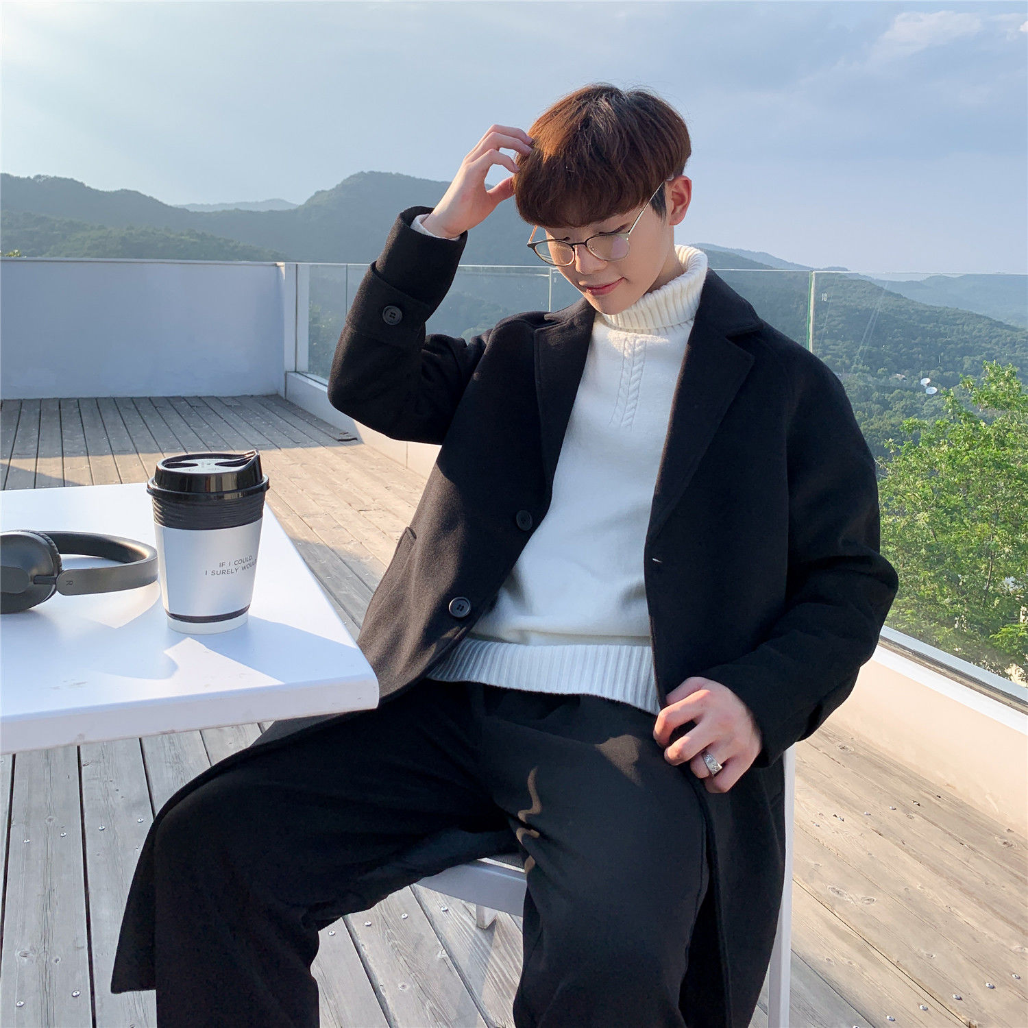 울 혼방 코트 그레이 남성용 등산 산행 트레일 어드벤처 - Outdoor Sport Hobbies 리뷰 및 가격