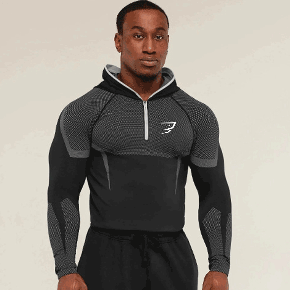 남성용 속건 컴프레션 후드 긴팔 하프집 짐 셔츠 통기성 - Outdoor Sport Hoodie 리뷰 및 가격