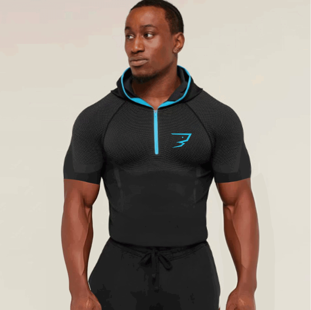 남성용 속건 컴프레션 후드 긴팔 하프집 짐 셔츠 통기성 - Outdoor Sport Hoodie 리뷰 및 가격