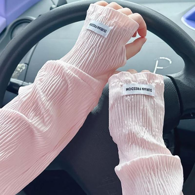 유행하는 여성용 여름용 얇은 아이스 실크 긴팔 팔토시, - Outdoor Sport Gloves 리뷰 및 가격