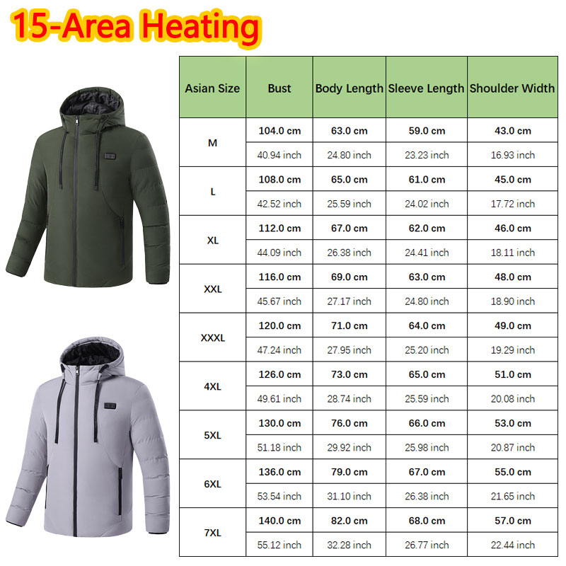 15구역 발열 겨울 후드 재킷 남성용 따뜻한 발열 재킷 - Outdoor Sport Winter Jacket 리뷰 및 가격