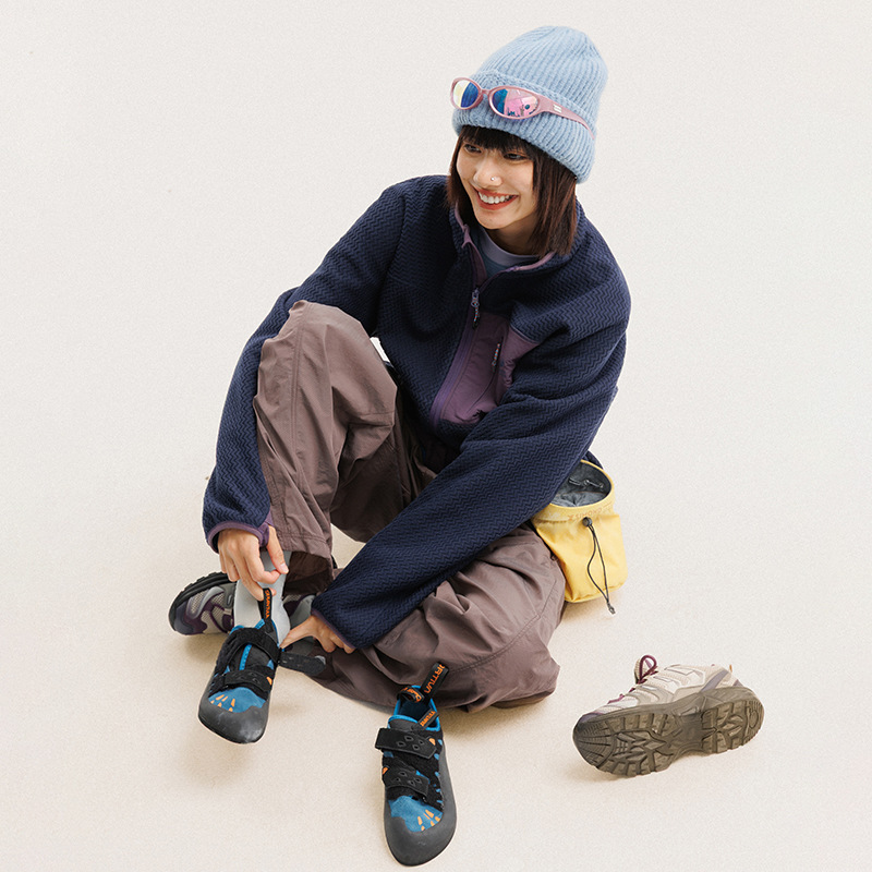 가을 겨울 폴라 플리스 물결 모양 줄무늬 재킷 남성 여 - Outdoor Sport Winter Jacket 리뷰 및 가격