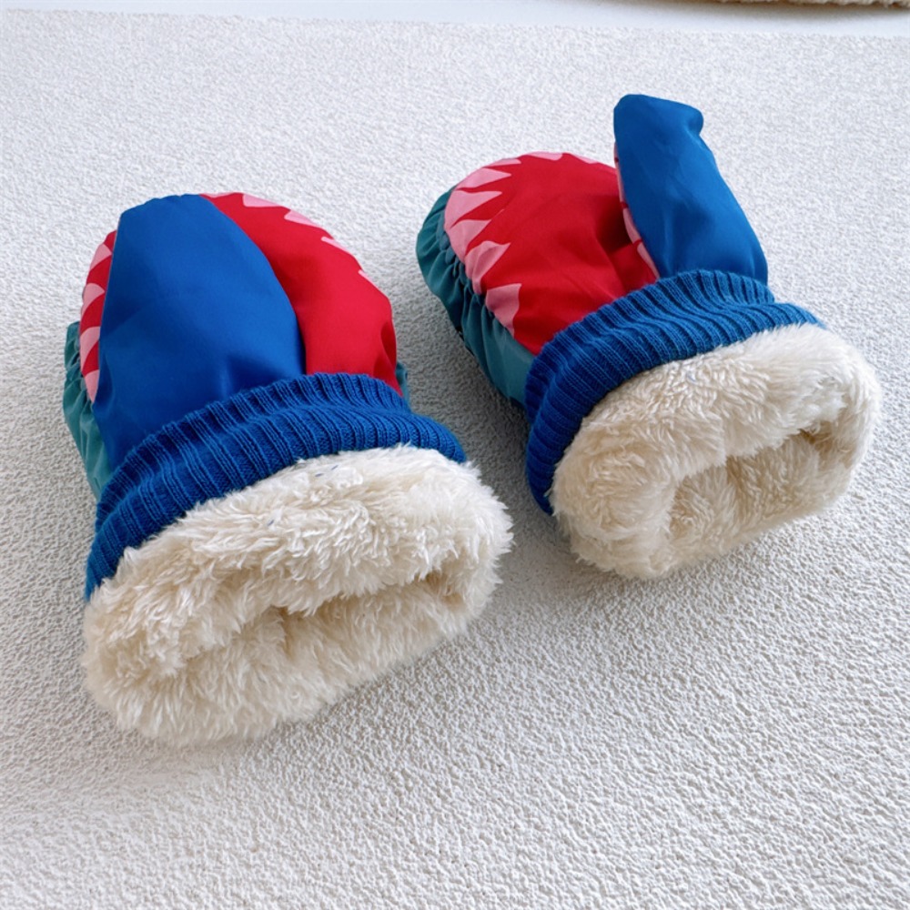 만화 어린이 스키 장갑 따뜻한 상어 패턴 스노우 보드  - Outdoor Sport Gloves 리뷰 및 가격