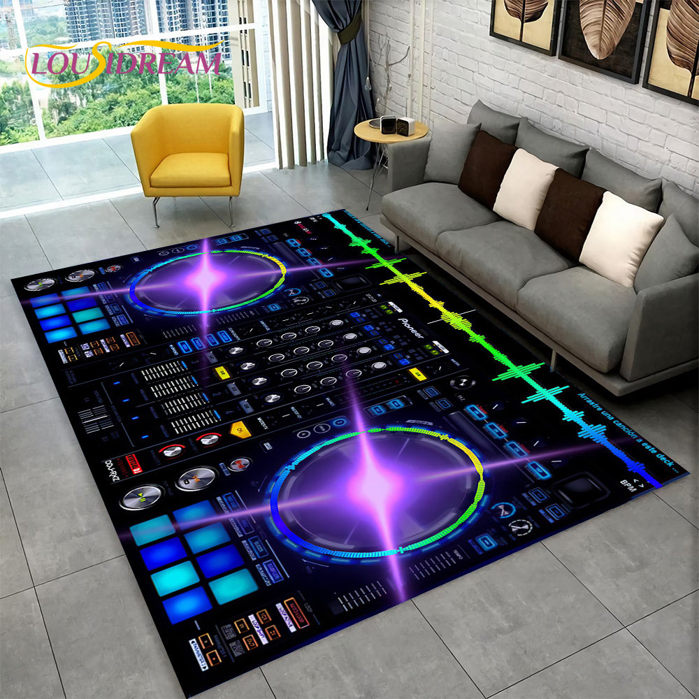 3D DJ 음악 스크린 키보드 영역 러그, 거실 침실  - Outdoor Sport Area 리뷰 및 가격
