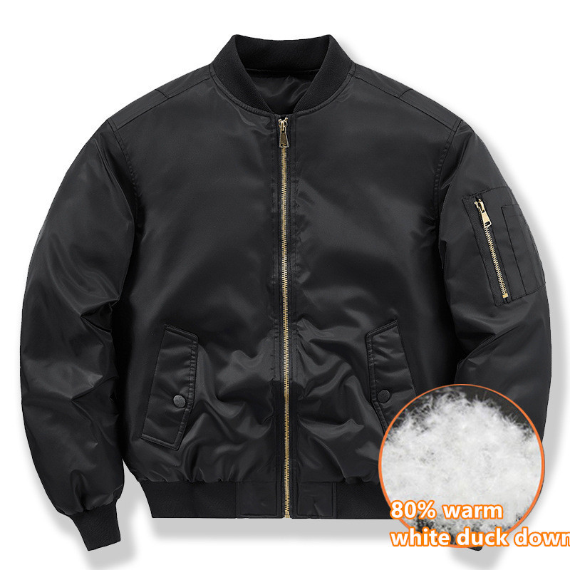 남성용 겨울 다운 재킷, 짧은 공군 MA1 파일럿 유니 - Outdoor Sport Winter Jacket 리뷰 및 가격