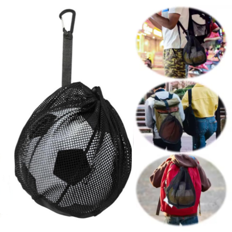 휴대용 Drawstring 농구 메쉬 가방 축구 배구  - Outdoor Sports Net 리뷰 및 가격