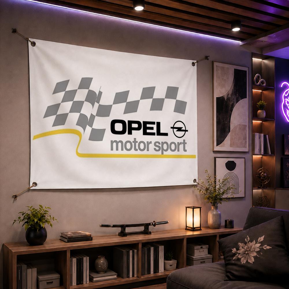 O-Opels 모터 스포츠 금속 로고 플래그 침실 홈  - Outdoor Sport Background 리뷰 및 가격