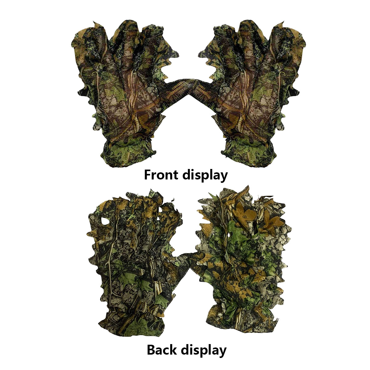 3D 위장 잎사귀 사냥 장갑, 위장용 편안한 미끄럼 방 - Outdoor Sport Gloves 리뷰 및 가격